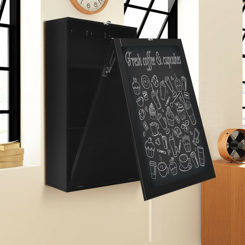 Convertible Wall Mounted Table with A Chalkboard