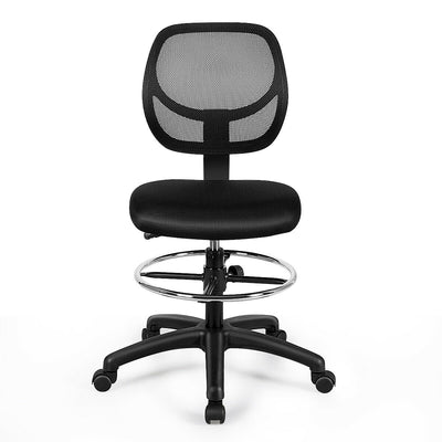 Mesh Drafting Office Chair with Adjustable Footrest and Height