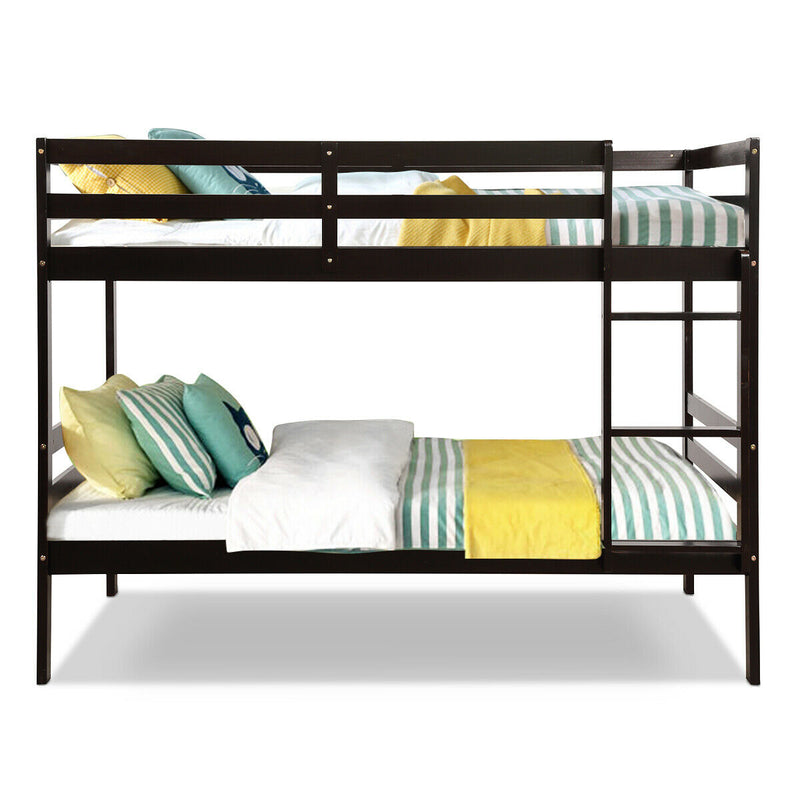 Hardwood Children Bunk Beds with Bed Ladder