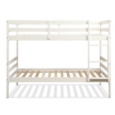 Hardwood Children Bunk Beds with Bed Ladder