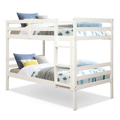 Hardwood Children Bunk Beds with Bed Ladder