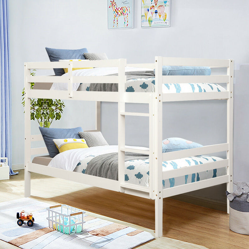 Hardwood Children Bunk Beds with Bed Ladder