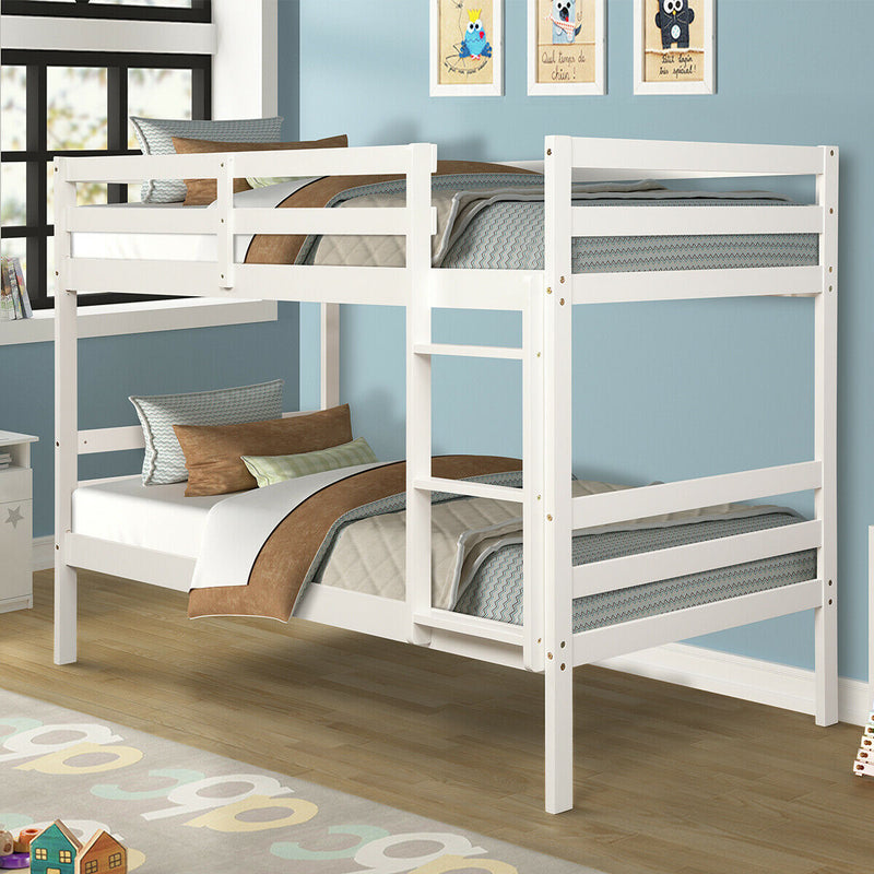 Hardwood Children Bunk Beds with Bed Ladder