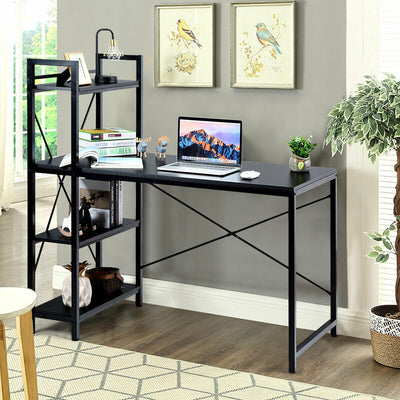 47.5" Writing Study Computer Desk with 4-Tier Shelves