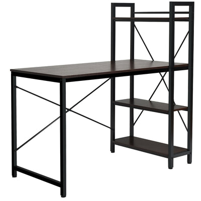 4 Tier Storage Shelves Computer Desk