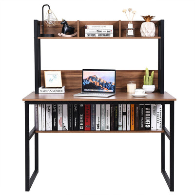 Storage Writing Desk Computer Desk with Hutch & Bookshelf