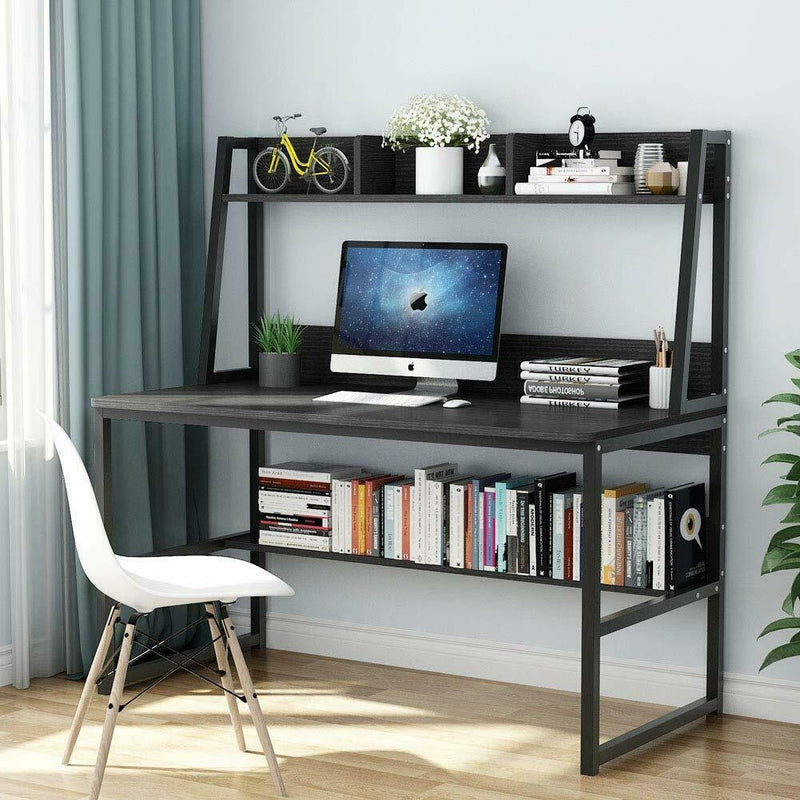 Storage Writing Desk Computer Desk with Hutch & Bookshelf