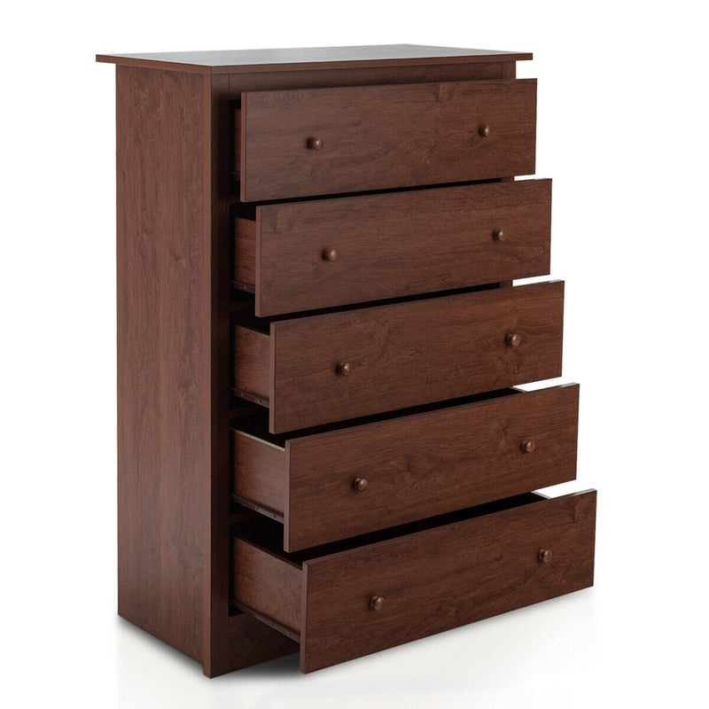 Freestanding Storage Cabinet Dresser with 5 Drawers