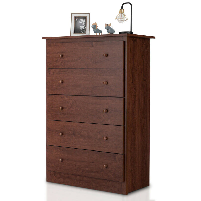 Freestanding Storage Cabinet Dresser with 5 Drawers