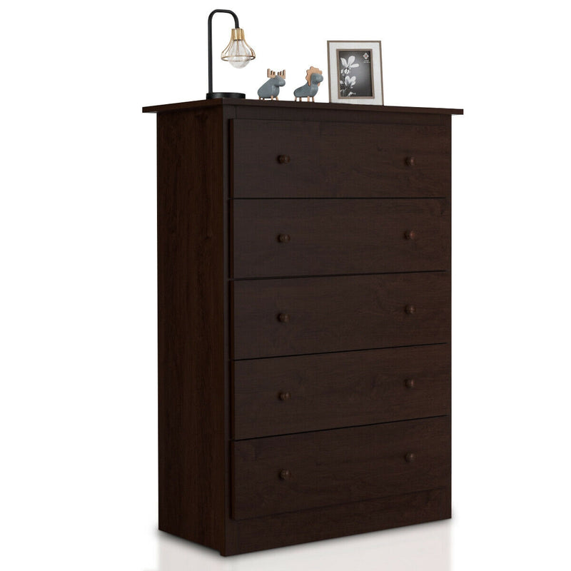 Freestanding Storage Cabinet Dresser with 5 Drawers