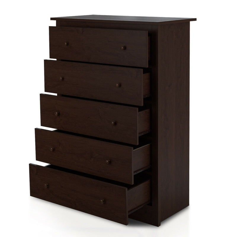 Freestanding Storage Cabinet Dresser with 5 Drawers