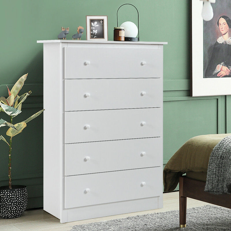 Freestanding Storage Cabinet Dresser with 5 Drawers