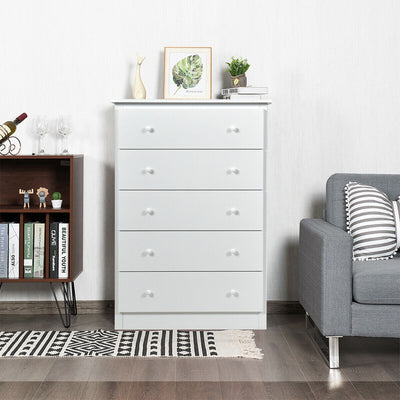 Freestanding Storage Cabinet Dresser with 5 Drawers