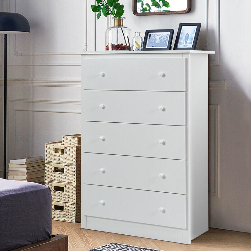 Freestanding Storage Cabinet Dresser with 5 Drawers