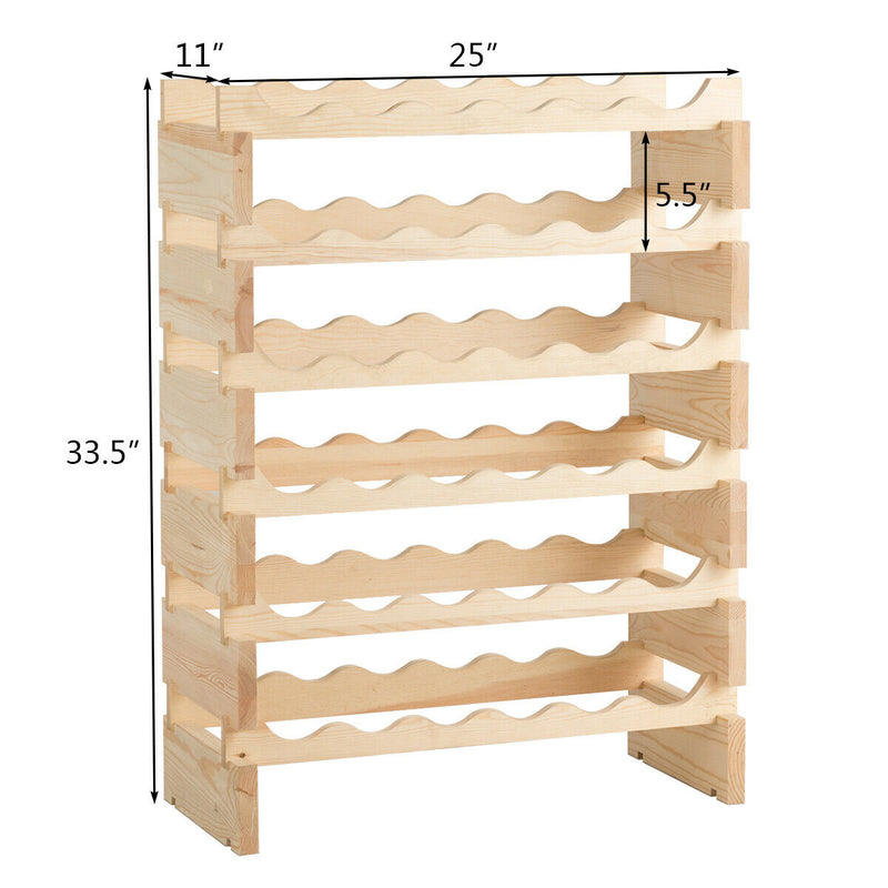 Wooden Wobble-Free Modular Wine Rack