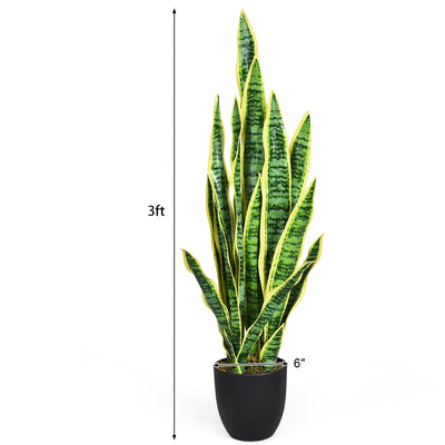 35.5'' Indoor-Outdoor Decoration Fake Artificial Snake Plant