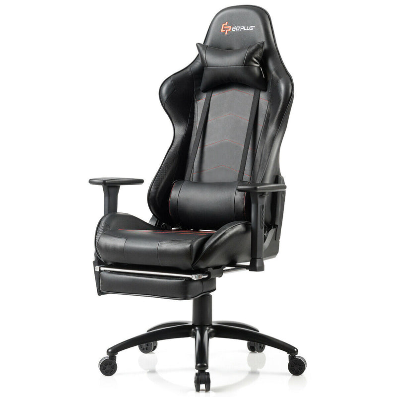 Swivel Leather Massage Gaming Chair Recliner with Headrest and Backrest