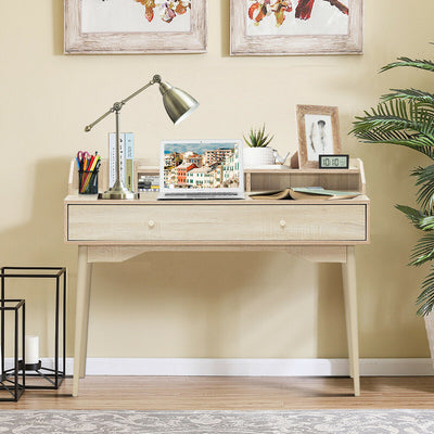 Writing Desk with Drawer Computer Wooden Desk