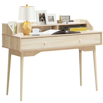 Writing Desk with Drawer Computer Wooden Desk