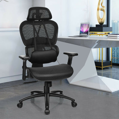 Mesh Office Chair Recliner Adjustable Headrest