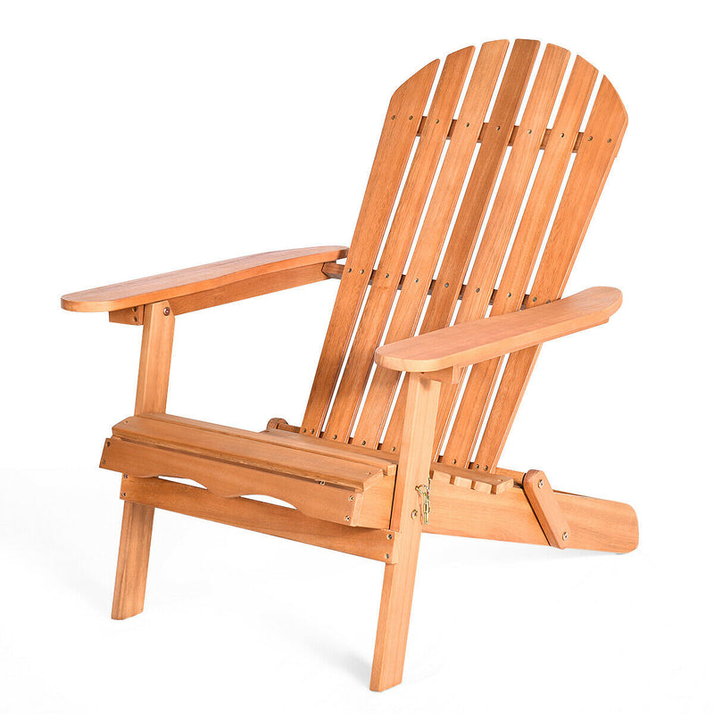 Eucalyptus Chair Foldable Outdoor Wood Lounger Chair