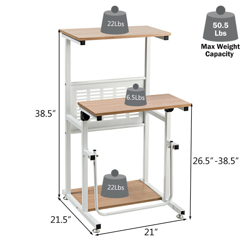 Height Adjustable Stand Up Desk Computer Workstation