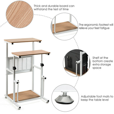 Height Adjustable Stand Up Desk Computer Workstation