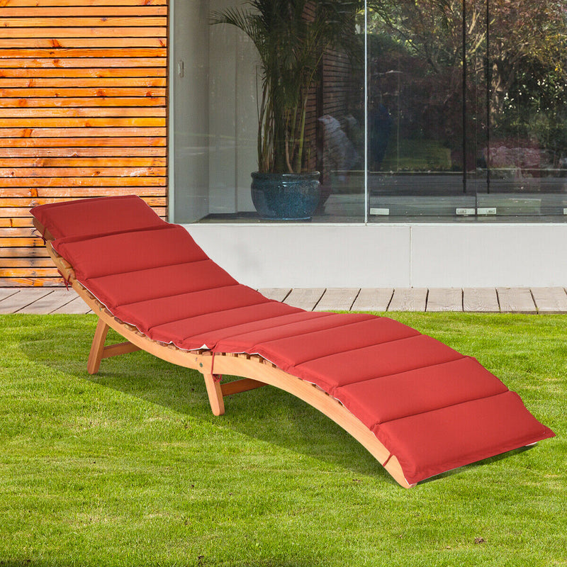 Folding Chaise Lounge Chair with Carrying Handle