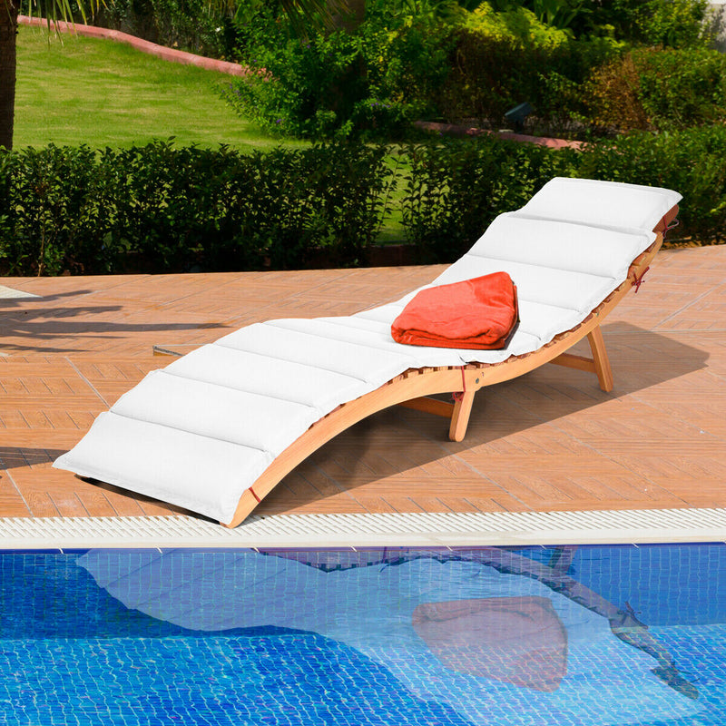 Folding Chaise Lounge Chair with Carrying Handle