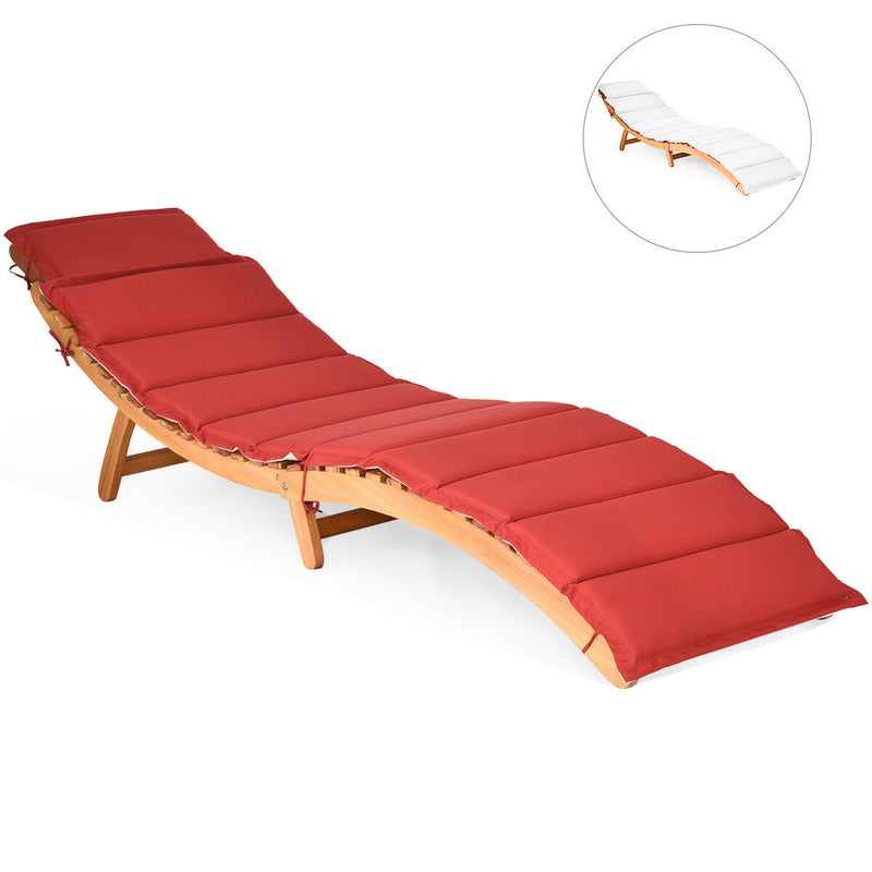 Folding Chaise Lounge Chair with Carrying Handle