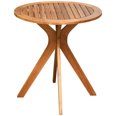 27'' Outdoor Round Solid Wood Coffee Side Bistro Table