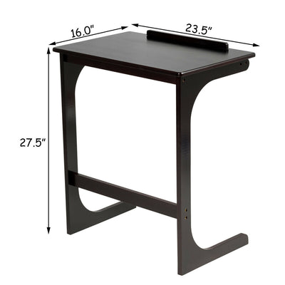 C-Shape Couch Adjustable 7-Position End Table with Tilting Top and Removable Stopper