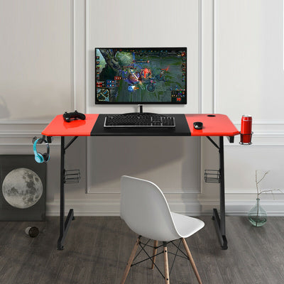 Computer Gaming Desk with Large Carbon Fiber Surface