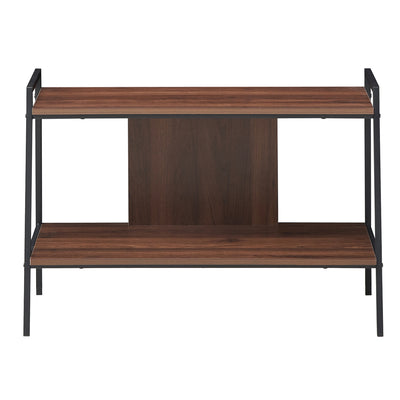 2 Tier Bookcase TV Stand with Open Shelves