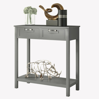 Console Table Cabinet with 2 Drawers and Storage Shelf