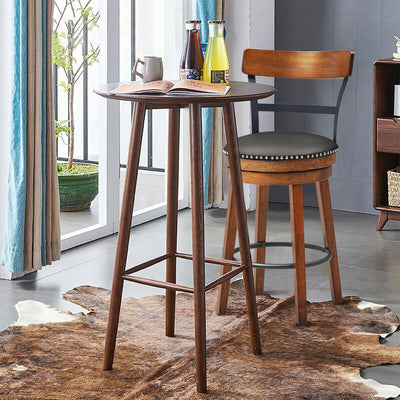 360-Degree Swivel Stools with Leather Padded Seat