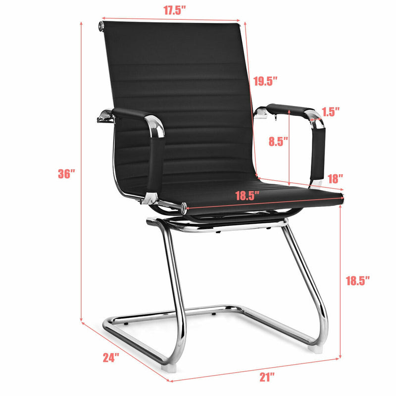 Set of 2 Office Guest Chairs Waiting Room Chairs