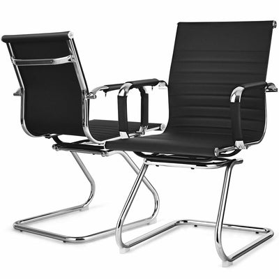 Set of 2 Office Guest Chairs Waiting Room Chairs