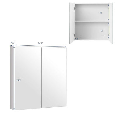 2-Tier Wall-Mounted Bathroom Storage Cabinet