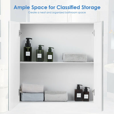 2-Tier Wall-Mounted Bathroom Storage Cabinet