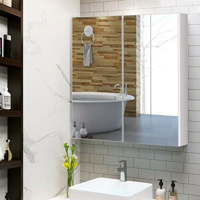 2-Tier Wall-Mounted Bathroom Storage Cabinet