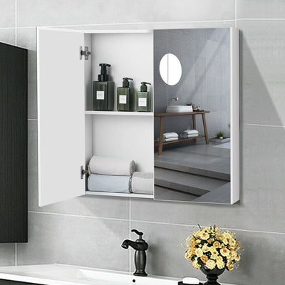 2-Tier Wall-Mounted Bathroom Storage Cabinet