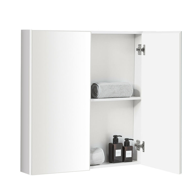 2-Tier Wall-Mounted Bathroom Storage Cabinet