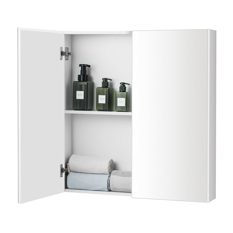 2-Tier Wall-Mounted Bathroom Storage Cabinet