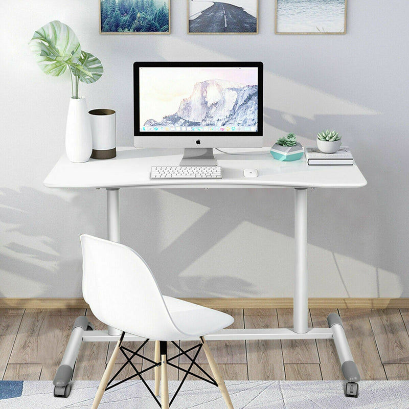 Height Adjustable Computer Desk Sit to Stand Rolling Notebook Table