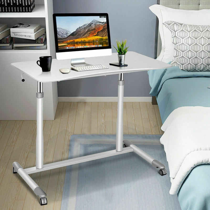 Height Adjustable Computer Desk Sit to Stand Rolling Notebook Table