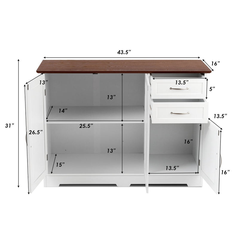 Freestanding Sideboard Storage Cabinet with Drawers