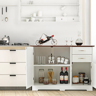 Freestanding Sideboard Storage Cabinet with Drawers