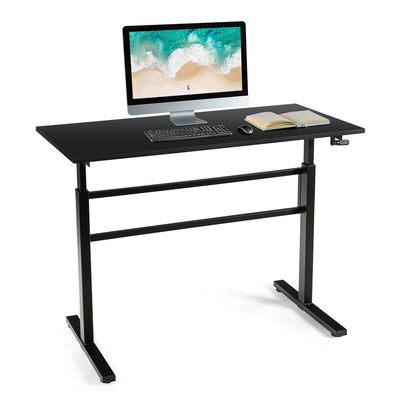 Height Adjustable Sit to Stand Desk with Crank Handle