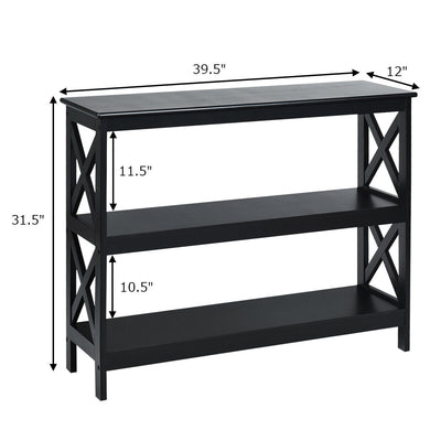 3-Tier Console X-Design Sofa Side Accent Table